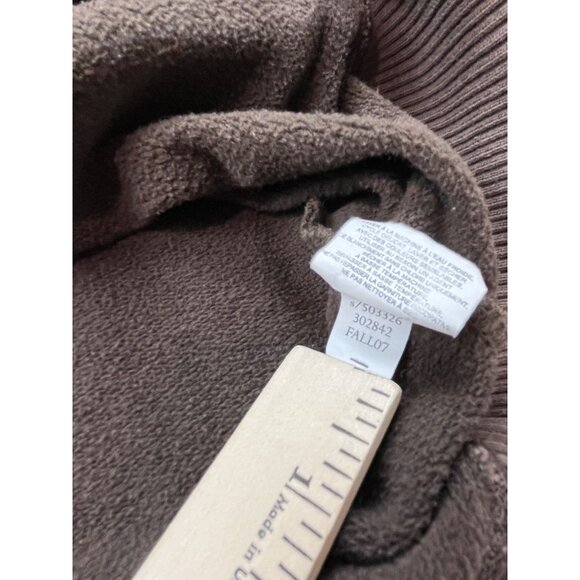 Old Navy Surplus Riverside Mens XL Brown Athletic Varsity Hoodie Thrashed Preppy - Picture 8 of 10